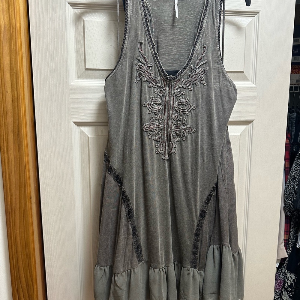 Free People Heather Gray Knit Top - Picture 1 of 3